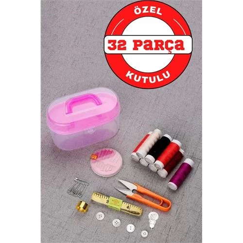 Transformacion 6 Adet 32 Parça Kutulu Seyahat Dikiş İğne İplik Seti