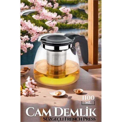 Transformacion 5+1 Adet 1100 Ml Süzgeçli French Press Cam Demlik