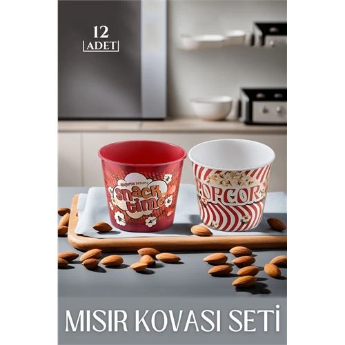 Transformacion 12 Adet Patlamış Mısır Popcorn Kovası