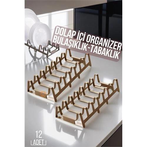 Transformacion 12 Adet Dolap İçi Tencere Kapak Ve Tabak Düzenleyici Kurutmalık Organizer