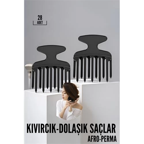 Transformacion 20+8 Adet Kıvırcık Saç Açıcı Afro Perma Tarağı
