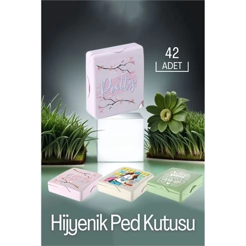 Transformacion 30+12 Adet Hijyenik Ped Kutusu 3 Renk Set Lapis Design