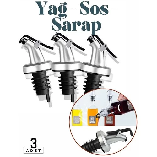 Transformacion 18 Adet Şişe Tıpa Dağıtıcı Akış Seti 3'lü Biancolilla Design