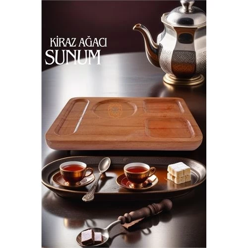 Transformacion 6 Adet Ahşap Çay Kahve Sunum Tepsi Jutila Design
