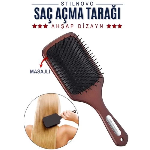 Transformacion 5+1 Adet Stilnovo Ahşap Profesyonel Masajlı Saç Açma Tarağı