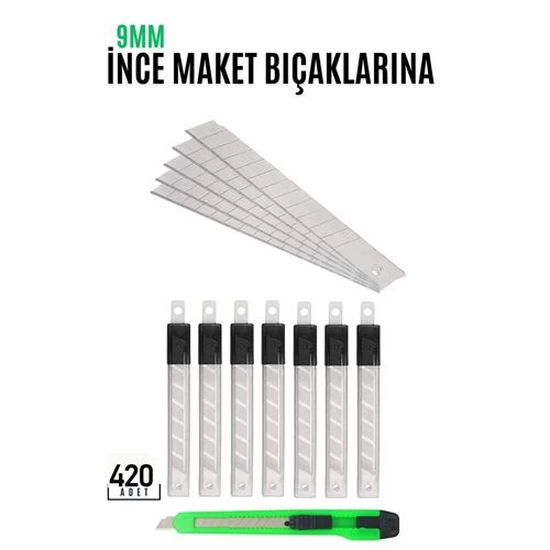 Transformacion420 Adet Maket Bıçak Yedeği 9 Mm Küçük Boy Için