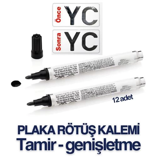 Transformacion 12 Adet Gloss Plaka Yazma Rötüş Kalemi Sİyah T