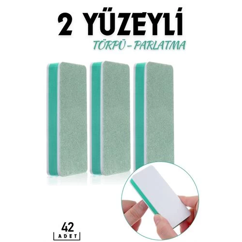 Transformacion 30+12 Adet 2 Yüzeyli Tırnak Törpü Ve Parlatma Blok Sünger