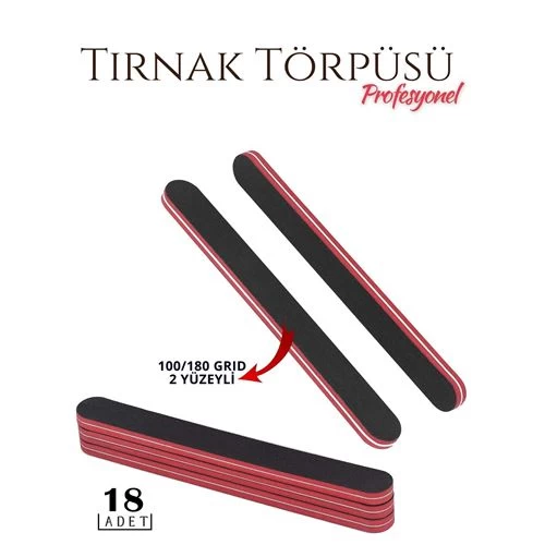 Transformacion 10+8 Adet Manikür Pedikür Tırnak Törpüsü 100/180 Grid Profesyonel