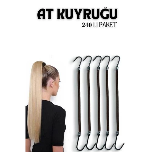 Transformacion 200+40 Adet Kancalı At Kuyruğu Lastik Toka  Viloria Design