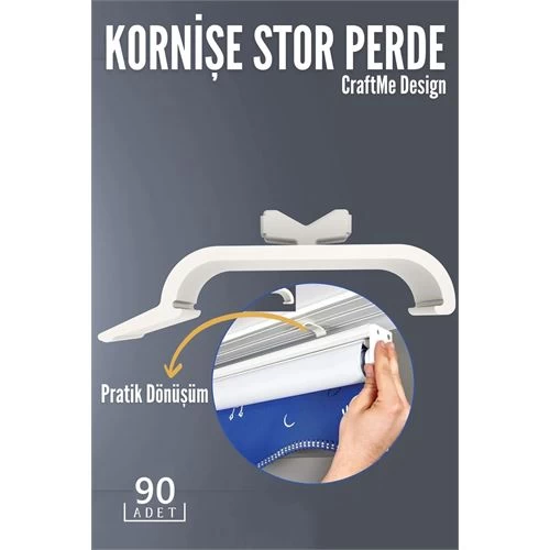 Transformacion 90 Adet Kornişe Stor Perde Montaj Aparatı