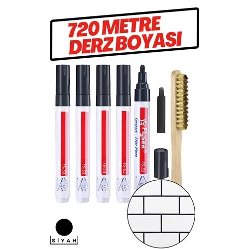 Transformacion 6 Set Derz Arası 720 Metre Boyama Rötüş Kalemi Sİyah