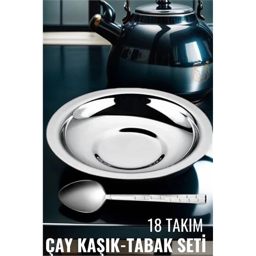 Transformacion 14 Adet 18 Takım Çay Tabağı Kaşık Seti Veneta Design