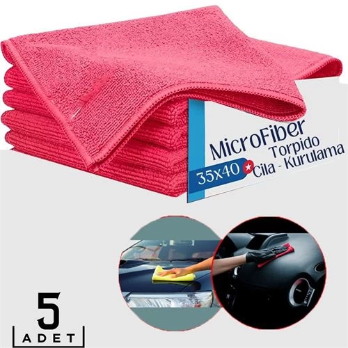 Transformacion 60+10 Adet Microfiber Araç İç Dış Temizlik Kurulama Havlusu