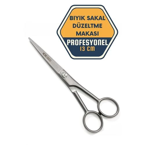 Transformacion 12+2 Adet Berber Kuaför Kesim Bıyık Sakal Düzeltme Makası 13.5 Cm