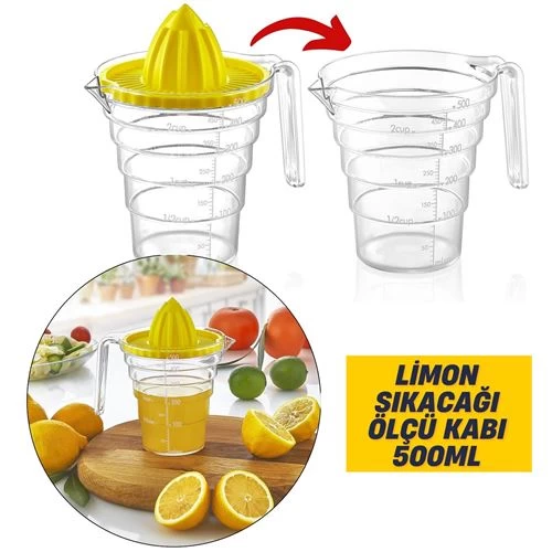 Transformacion 12+2 Adet Waugh Ölçülü 500 Ml Limon Portakal Sıkacağı