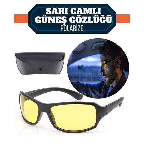 Transformacion 12+2 Adet Polarize Uv400 Sarı Camlı Güneş Gözlüğü