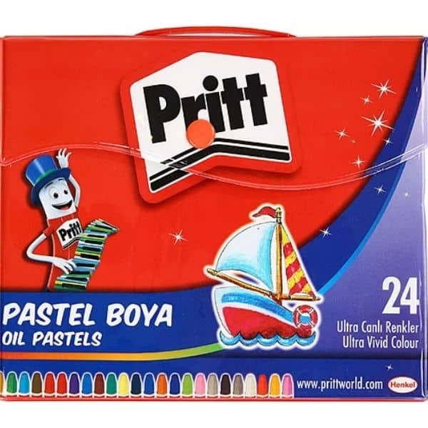 Pritt 12 Renk Çantalı Pastel Boya 1048062
