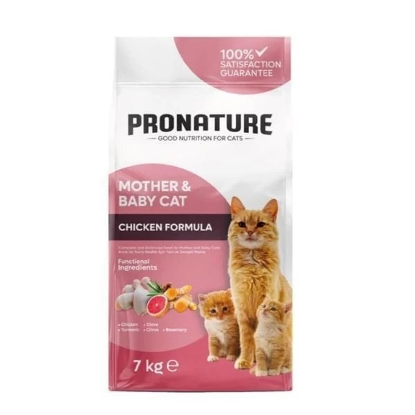 Pronature Mother  Baby Cat Tavuk Etli Anne Ve Yavru Kedi Maması 7 Kg