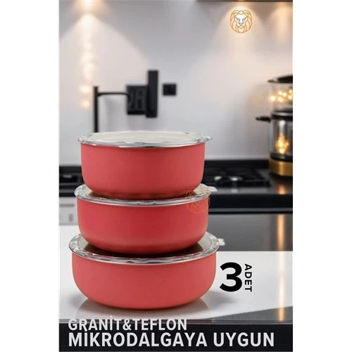 Transformacion Granit Teflon Saklama Kabı 3 Lü Set 719800