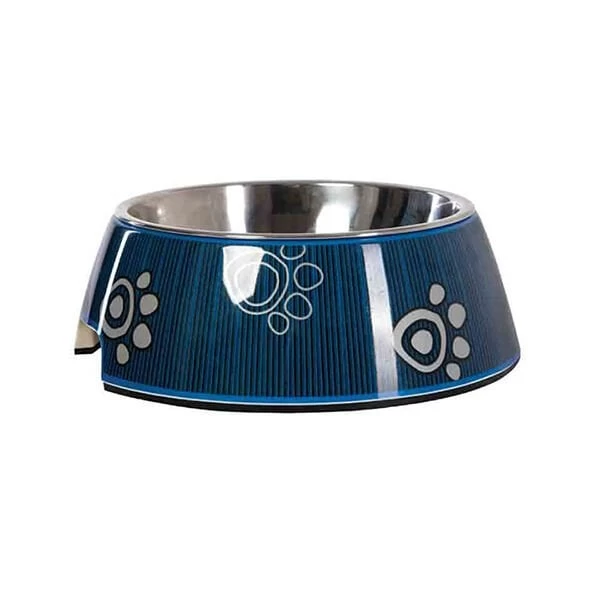 Rogz Bowlz Bubble Pati Desenli Kedi Ve Köpek Mama Ve Su Kabı Mavi Large 700 Ml