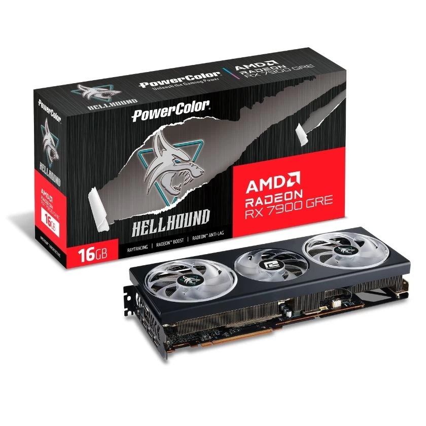 Powercolor Hellhound Rx7900gre 16g-l/oc 16gb Gddr6 256bit