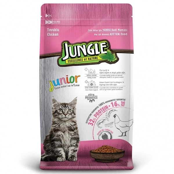 Jungle Tavuklu Yavru Kedi Maması 15 Kg