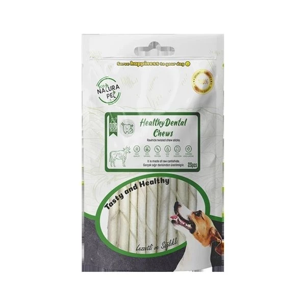 Eco Natura Pet Healty Dental Chews Beyaz Burgu Kemik 13 Cm100'lü 550 Gr