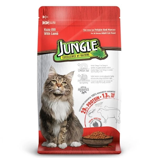Jungle Kuzu Etli Yetişkin Kedi Maması 15 Kg
