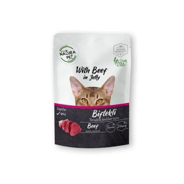 Eco Natura Pet Biftekli Yetişkin Kedi Konservesi Pouch 85 Gr