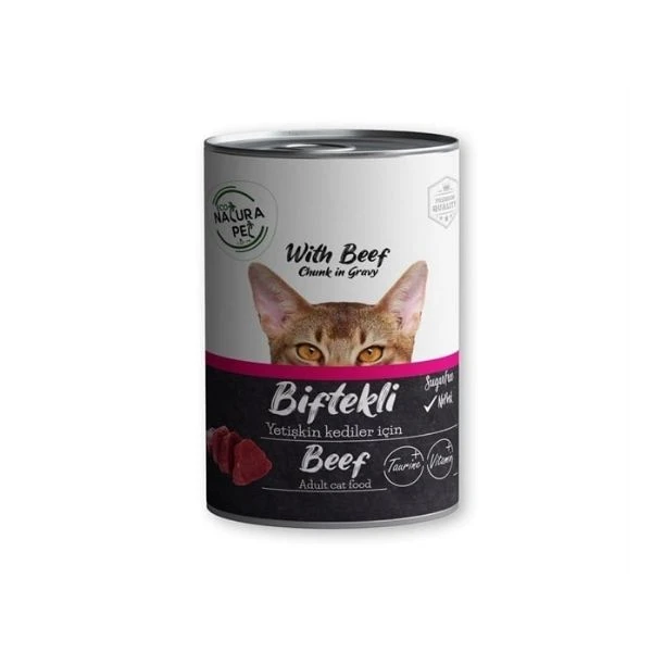 Eco Natura Pet Biftekli Yetişkin Kedi Konservesi Gravy 400 Gr