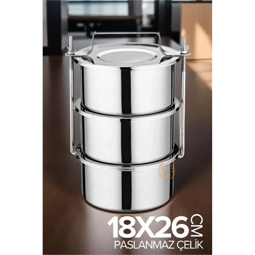 Transformacion 6 Adet Xl 18x26 Cm Sefer Tası Paslanmaz Çelik Yemek Kabı
