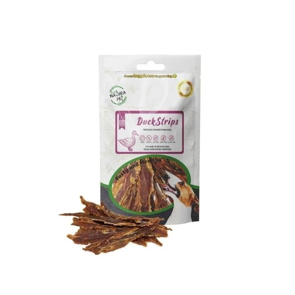 Eco Natura Pet Duck Strips Yumuşak Ördek Eti Dilim Köpek Ödülü 80 Gr