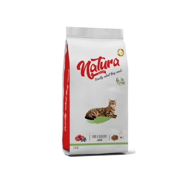 Natura Kuzulu Ve Yaban Mersinli Düşük Tahıllı Yetişkin Kedi Maması 2,25 Kg