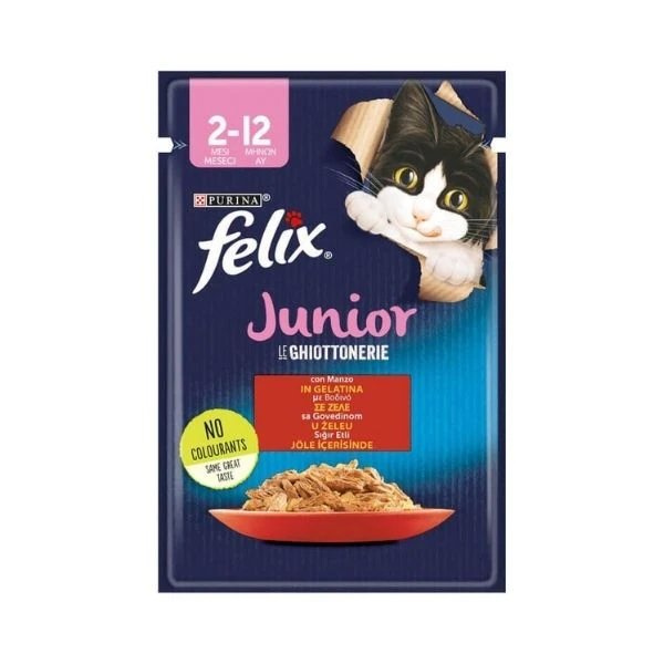 Felix Junior Sığır Etli Yavru Kedi Konservesi Pouch 85 Gr