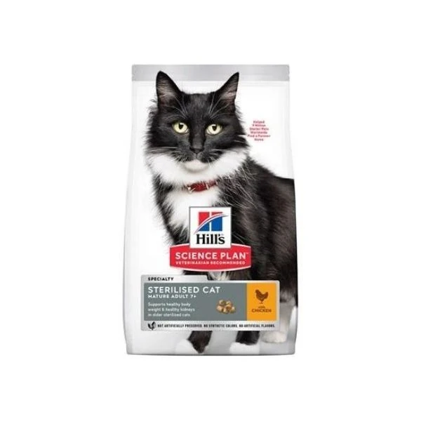 Hill's 7+ Kısırlaştırılmış Tavuklu Yaşlı Kedi Maması 1,5 Kg