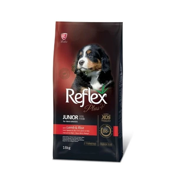 Reflex Plus Junior Kuzu Etli Pirinçli Büyük Irk Yavru Köpek Maması 18 Kg