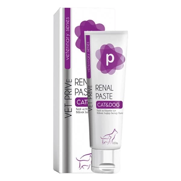Vet Prive Veterinary Renal Paste Kedi Ve Köpekler Için Böbrek Sağlığı Destekleyici Malt Macun 100 Gr