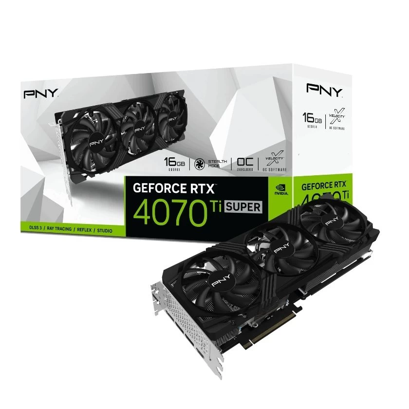 Pny Rtx 4070 Ti Super 16gb Verto Overclocked Gddr6x 256bit (vcg4070ts16tfxpb1-o)