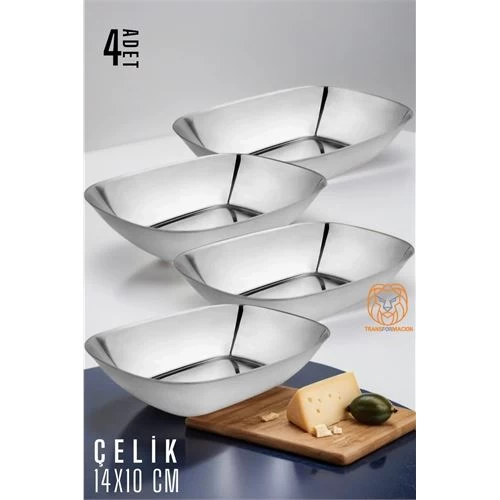 Transformacion Kahvaltı Kasesi Paslanmaz Çelik 4 Adet 720296