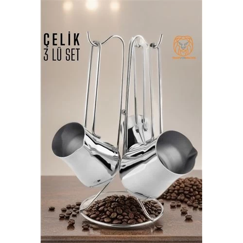 Transformacion Cezve Seti Stantlı P.Çelik 3 Lü Set 720282
