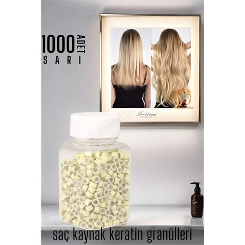 Transformacion Nano Saç Kaynak Boncukları Sari 1000 Adet 720357