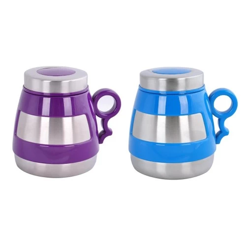 Andoutdoor And431 İçi Dışı Çelik Plastik Desenli Kupa Mug-std