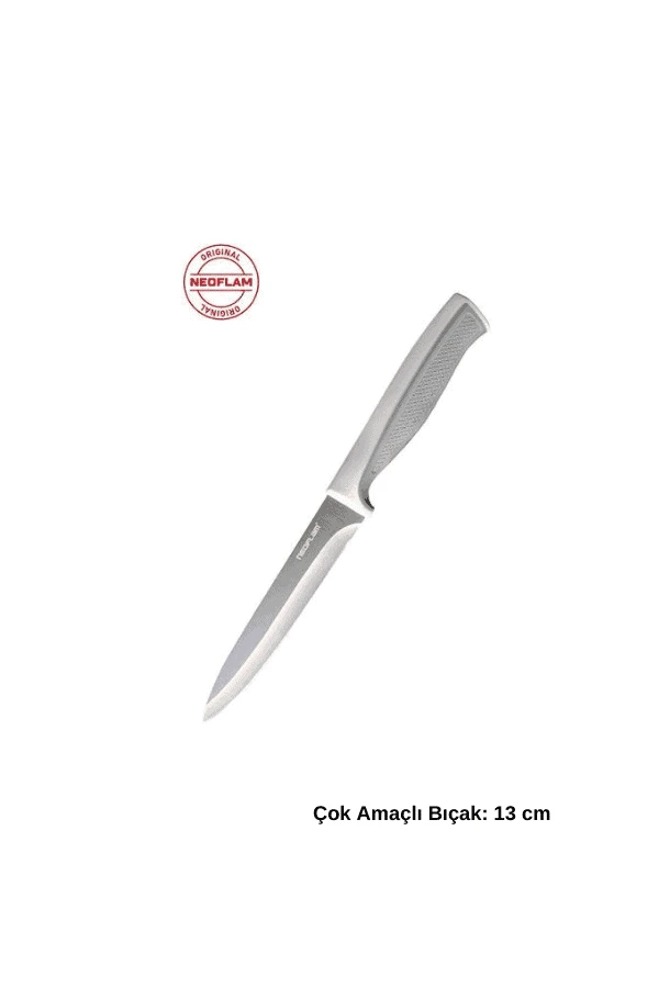 Fika Microban Çok Amaçlı Bıçak 13 Cm Gri