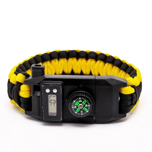 Freecamp Kata Saat Göstergeli Paracord-sari-sİyah