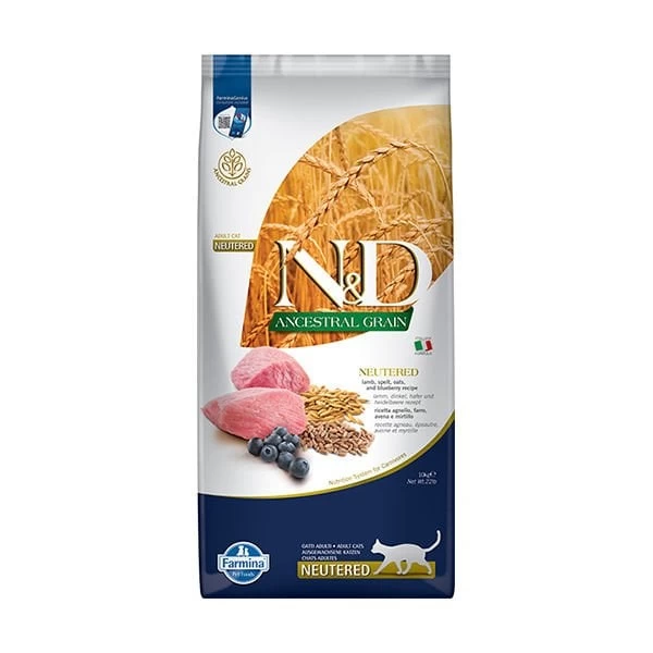 Nd Düşük Tahıllı Kuzu Etli Kısırlaştırılmış Kedi Maması 10 Kg