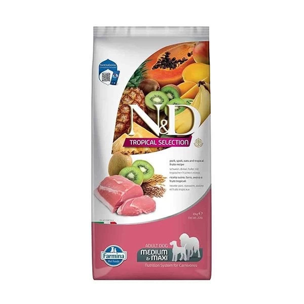 Nd Tropical Selection Domuzlu Ve Kivili Orta Ve Büyük Irk Yetişkin Köpek Maması 10 Kg