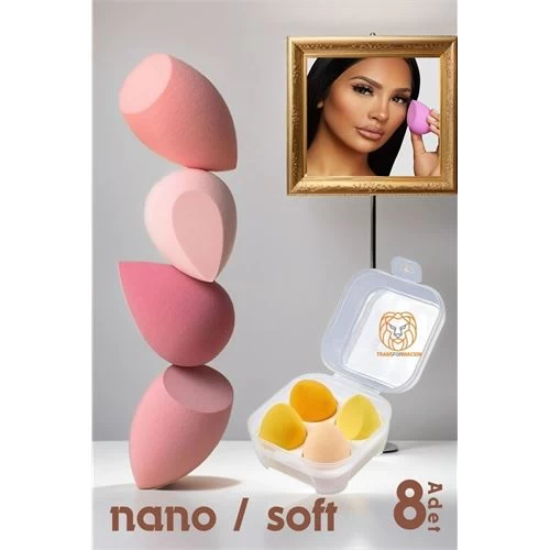 Transformacion Nano Yumuşak Makyaj Süngeri 8 Adet Absolute 720388