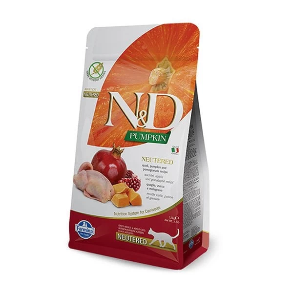 Nd Pumpkin Balkabaklı Bıldırcın Ve Narlı Kısırlaştırılmış Kedi Maması 1.5 Kg