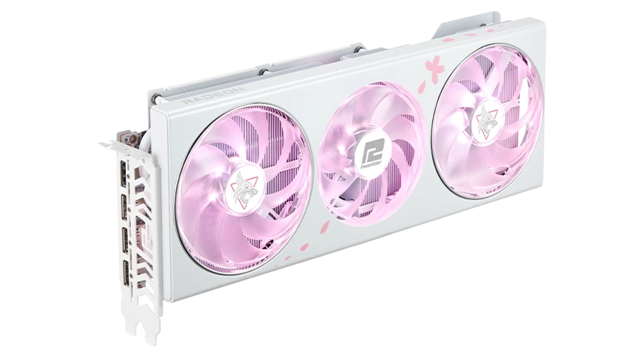 Powercolor Hellhound Rx7800xt 16g-l/oc Sakura Limited Edition Gddr6 256bit